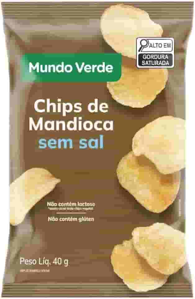 Chips de Mandioca sem Sal Mundo Verde 40g