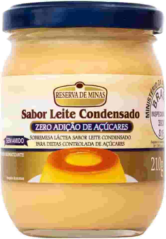SOBREMESA LACTEA SABOR LEITE CONDENSADO ZERO AÇUCAR RESERVA DE MINAS 210g