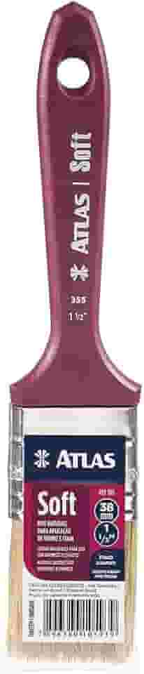 Atlas - Trincha Médica para Pintura com Cerdas Brancas, 100% Naturais, Extra-macia de 1 1/2 Polegada