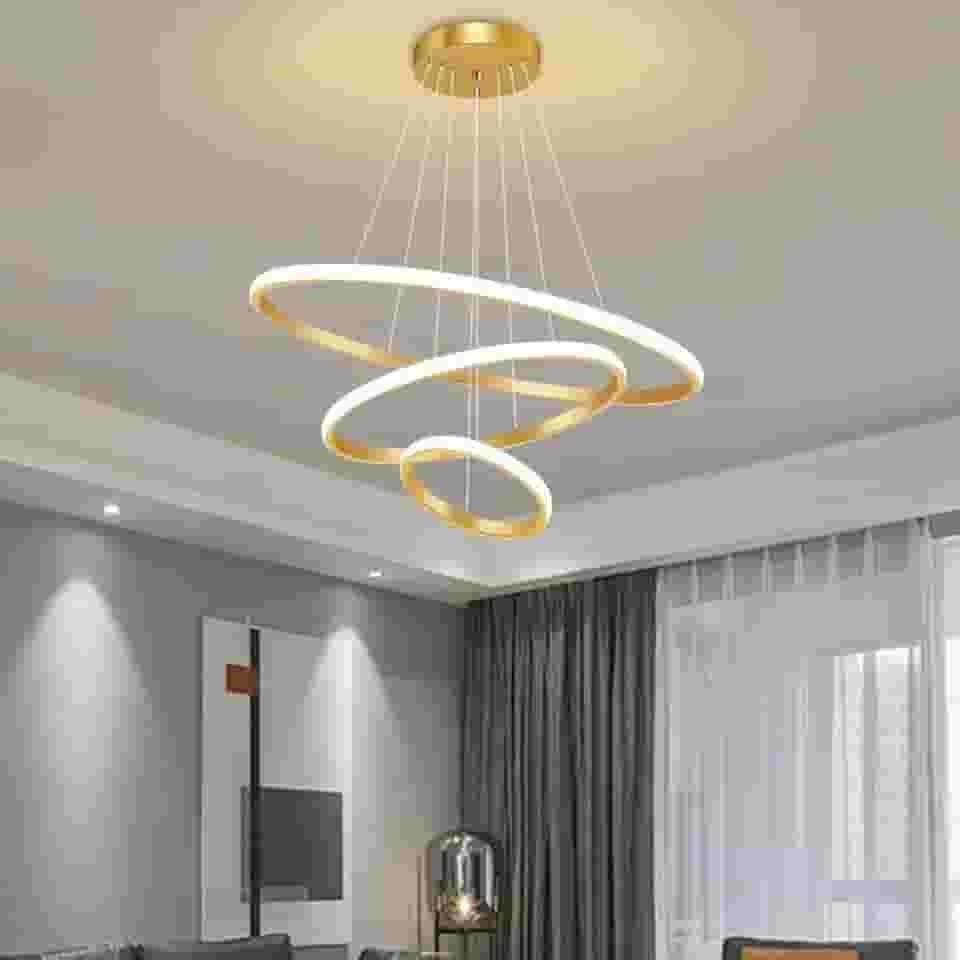 Luminaria de Teto Led, 3 Cores Plafon Luz de Led Sobrepor, Lustre Para Sala Branco Quente e Frio Banheiro Quarto Escritório 127-220V (Americano)