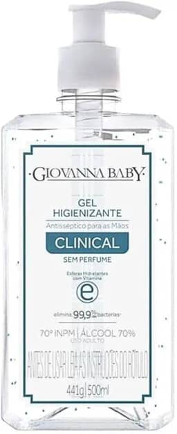 PRO NOVA DISTRIBUIDORA E COMERCIO DE COSMETICOS LTDA Alcool Gel Higienizante Clinical Giovanna Baby 500Ml