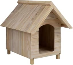 Casa Casinha De Cachorro em Madeira Sem Pintura Média N3