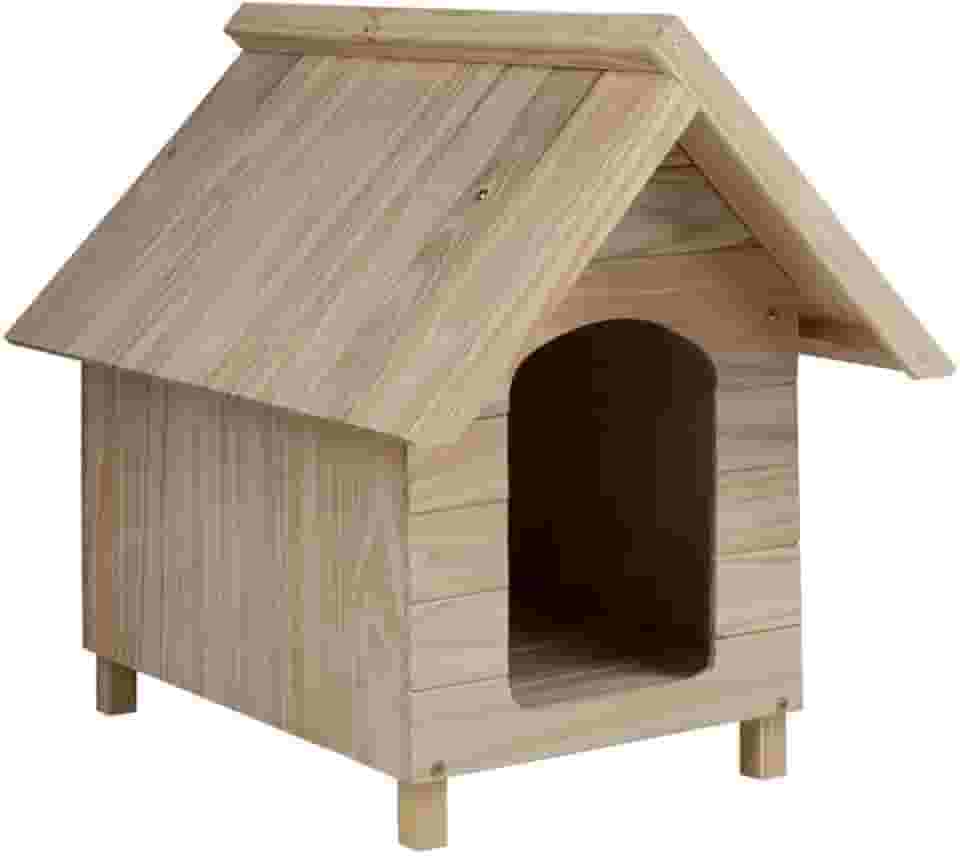 Casa Casinha De Cachorro em Madeira Sem Pintura Média N3
