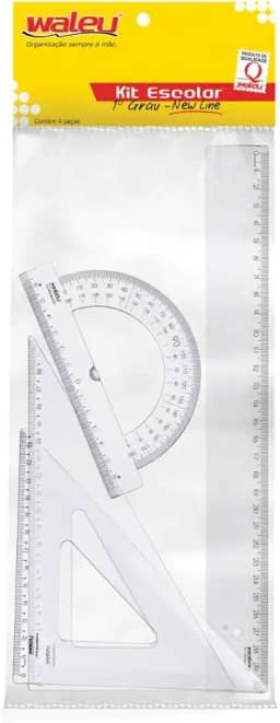 Conjunto para Desenho 1 grau New Line Cristal Waleu, Multicor