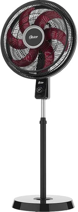 Oster Ventilador de Coluna Power Fresh, 110V, Preto/Vermelho, 140W, OVTR881
