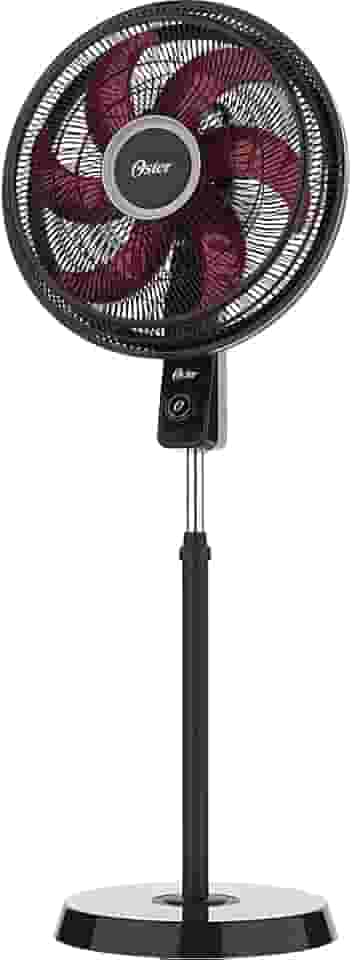 Oster Ventilador de Coluna Power Fresh, 110V, Preto/Vermelho, 140W, OVTR881