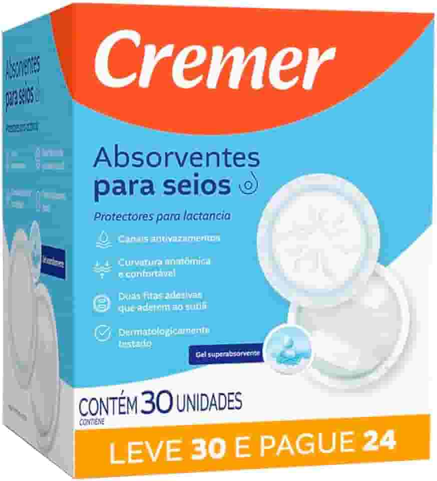 Absorvente Cremer 30Un. Seios