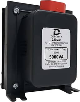 Transformador de voltagem 5000VA Bivolt Disoma 110V para 220V e 220V para110V Potente para Ar Condicionado Até 12000btus, AirFryer, Fogões Elétricos