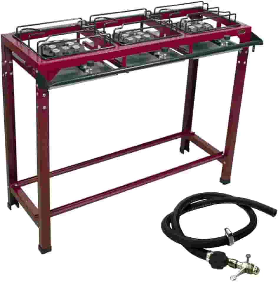 Fogão Industrial ROA 3 Bocas Alta Pressão com Mangueira e Registro