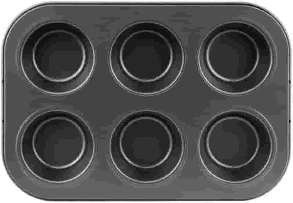 Forma Antiaderente Multiuso para Cupcakes, Muffins e Petit Gateau – 6 Cavidades
