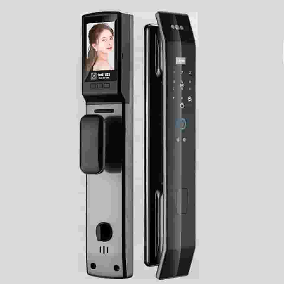 Fechadura eletrônica inteligente câmera, reconhecimento facial 3D, Digital Biométrica