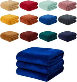 Manta Casal de Microfibra Fofinha Cores Lisas 1,80m x 2,00m Decoração Frio Inverno Quentinha (1, Sortida Lisa)