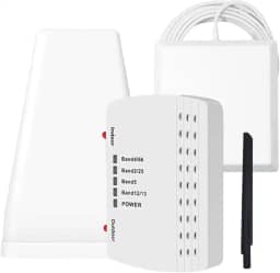 Amplificador de celular para casa, até 6200 pés quadrados, amplificador de sinal de celular com 2 antenas internas para banda 66/2/4/5/12/17/13/25, Boost 4G 5G LTE para todas as operadoras dos EUA