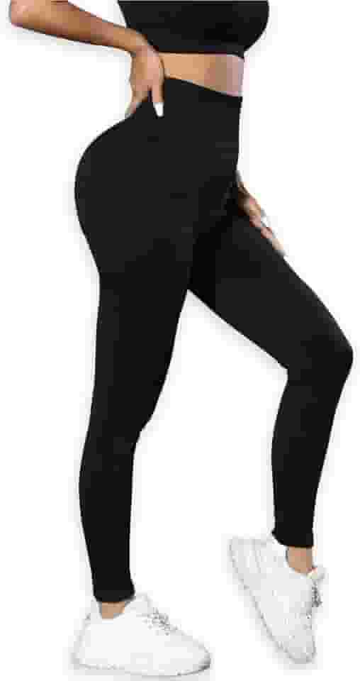 Calça Legging Academia Feminina Poliamida Cintura Alta Sem Costura Fitness, Elasticidade, Sustentação, Corrida, Academia Feminina de Ioga/Jogging
