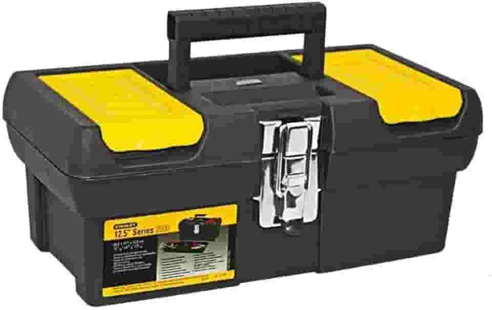 STANLEY Caixa de Ferramentas 12,5 Polegadas, Com Fechos em Metal e Bandeja Organizadora, Capacidade de 50L, Modelo 013013S