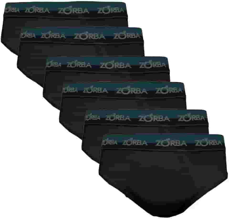 Kit Com 6 Cuecas Zorba Slip Max 764 Azul Marinho