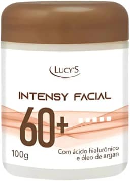 Creme Facial Rosto 60 Para Rugas Antirrugas Antissinais com Ácido Hialurônico e Óleo de Argan 100g