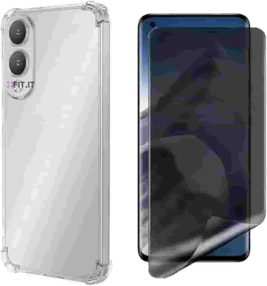 Capa Anti Impacto para Samsung Galaxy S25 Edge com Película de Privacidade em Hidrogel, Fume