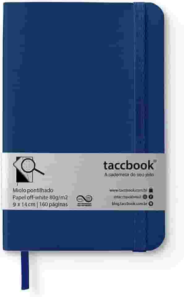 Caderneta Pontilhada taccbook® cor Azul Naval 9x14 cm
