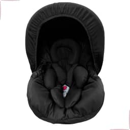 Kit 5 peças para bebê conforto Capa Protetor Cinto Capota Redutor 0-13 kg Galzerano Cosco Burigotto (Preto)