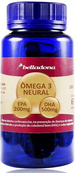 Omega 3 Neural (DHA 500mg + EPA 200mg) - 1000mg - 60 cápsulas