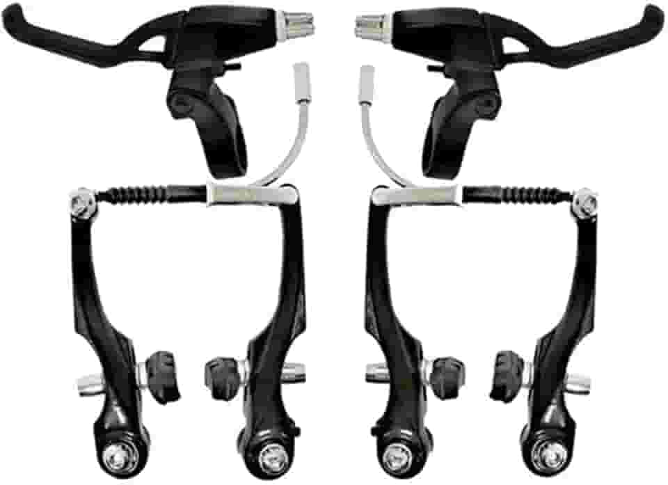 FREIO V-BRAKE COM MAÇANETA DE ALUMINIO PRETO P/BICICLETA