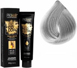 Coloração Profissional 60g Pro Color Cobertura de Fios Brancos Brilho Natural e Acabamento Perfeito (Cinza 0.1, 60g)