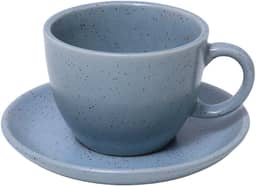 Mimo Style, Jogo 4 Xícaras de Chá Cerâmica Cinza Marmorizado