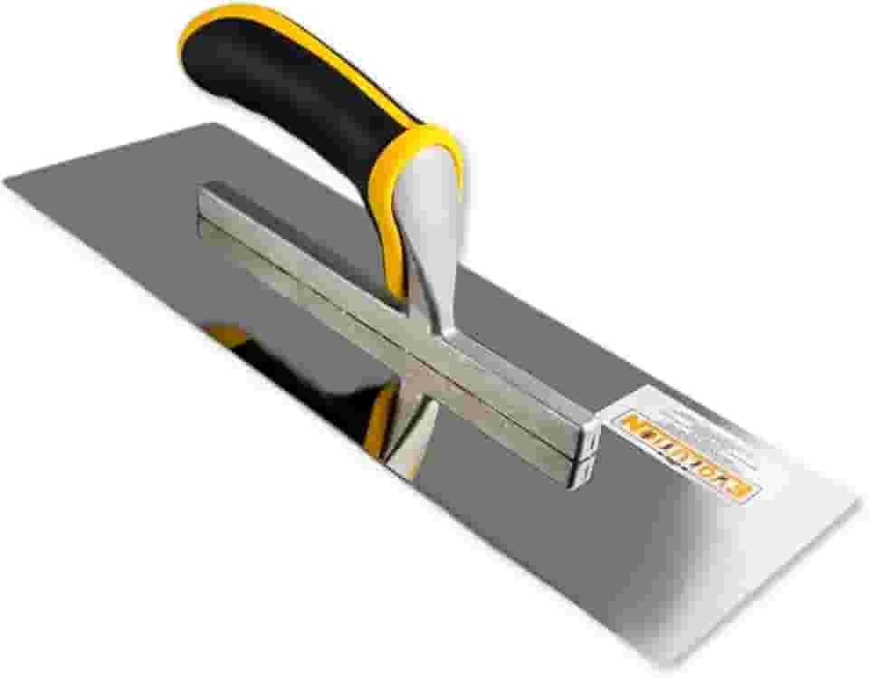 Desempenadeira Aço Inox Lisa Massa Rígido Evolution 35X13cm para Pintores Aplicação de Drywall Efeitos Textura Original - 1205