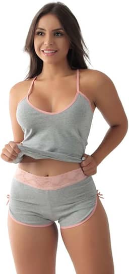 Baby Doll Algodão Penteado Feminino