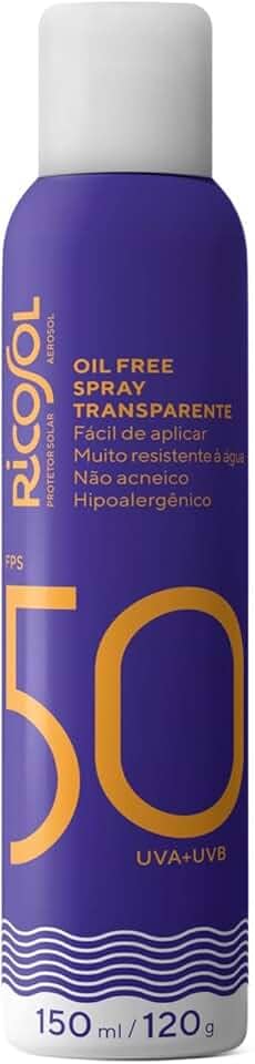 Protetor Solar Spray Transparente FPS 50 150ml - Ricosol