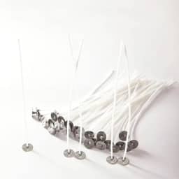 Kit 100 Pavios de Algodão Branco 10cm Grosso 2,5mm para Velas Artesanais Chama Estável e Duradoura