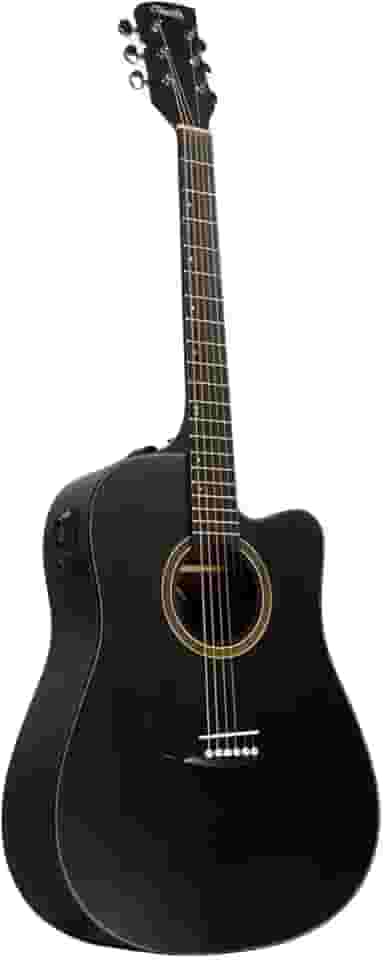 VIOLÃO ELÉTRICO AMETISTA - FOLK - BLACK - EQ 3 BANDAS - ACTNAB1954 - TONANTE