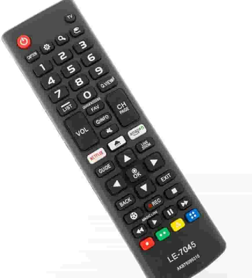 Controle Remoto Universal Com Teclas Funcionais Para Aplicativo Compatível Com Modelos LG Smart LED LCD 4k (Modelo SKY-8035 / LE-7045) AKB75095315