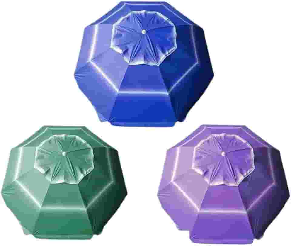 Guarda-Sol Grande Gigante 2,40m com Proteção UV Articulável para Praia e Piscina Respirável