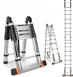 Escada Extensiva até 5 Metros Telescópica Dupla Multifuncional Alumínio