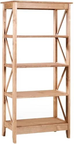 Estante de Madeira Maciça com 4 Nichos Marrom Antique