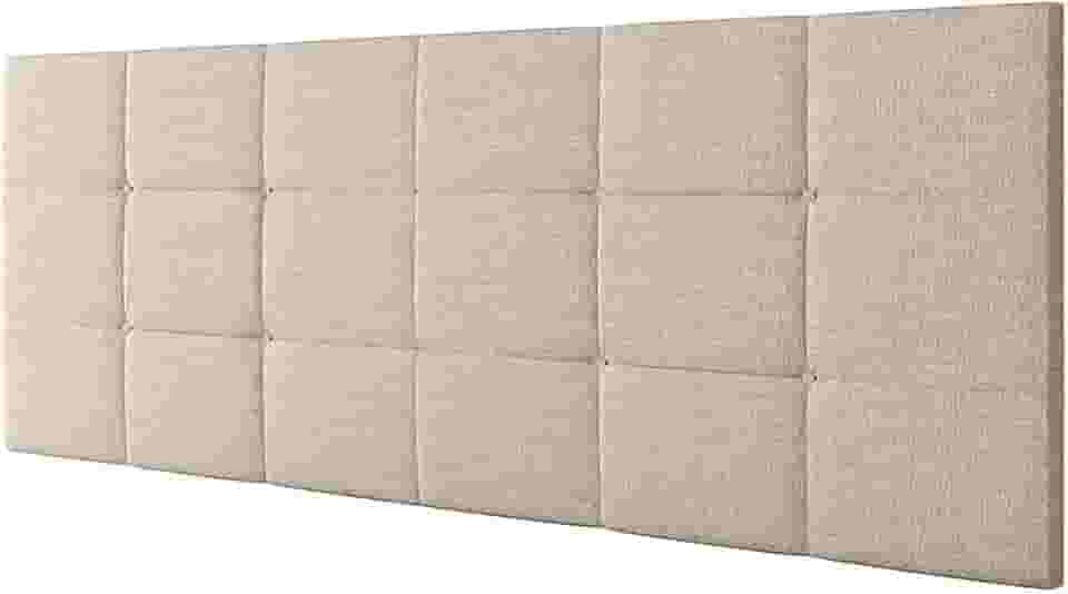 Cabeceira Estofada Suspensa Bia 1.40 Cama Box Casal Decoração Quarto Casal Móveis (Bege Linho)