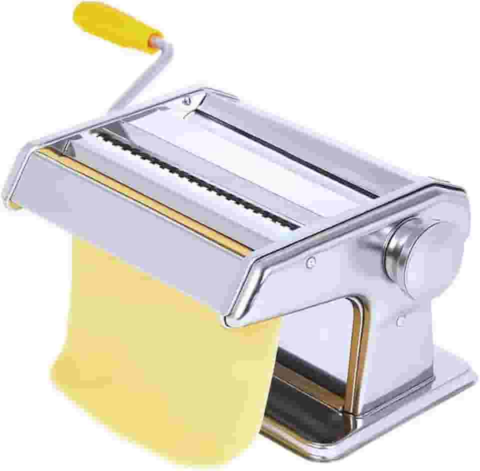 Máquina Macarrão 3 Massas Cilindro Inox Lasanha Fettuccine (cinzaa)