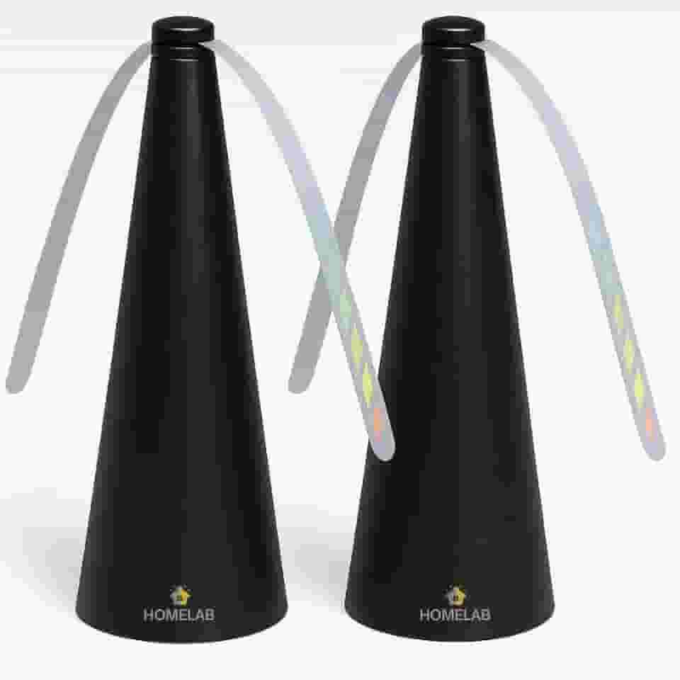 Kit com 2 Repelentes de Mesa Tipo Ventilador | Espanta Moscas e Mosquitos | Ideal para Refeições e Ambientes ao Ar Livre | Repelente Sem Cheiro, Seguro para Uso em Mesa, Piqueniques e Restaurantes