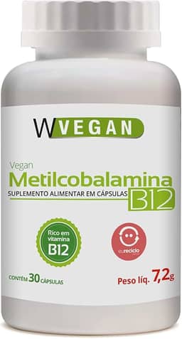 W Vegan Vitamina B12 Metilcobalamina 9 94Mcg 30 Capsulas Wvegan Vegano