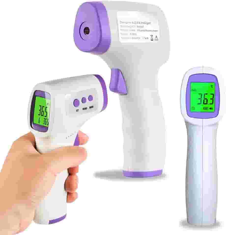 Termômetro Infravermelho Digital de Testa Sem Contato – Alta Precisão, Leitura Rápida em 1s, Visor LCD, Alerta de Febre, Ideal para Bebês, Adultos e Uso Profissional