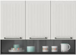 Armário Cozinhas Itatiaia Midi Pop Art i3-3 Portas c/nicho - Grafite/branco