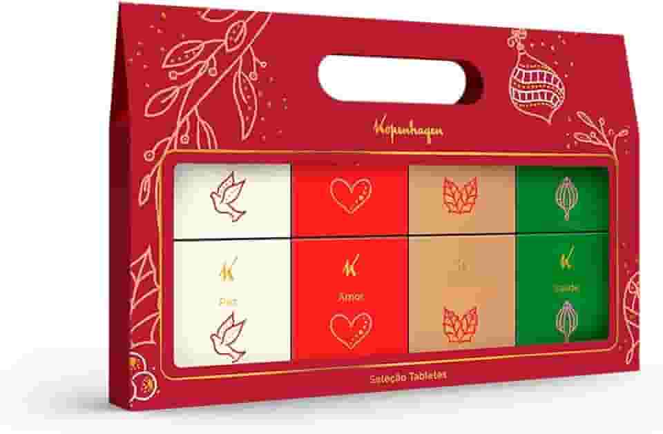 Kopenhagen Seleção de Tabletes Premium, 8 Minitabletes Sortidos com Chocolate Branco, ao Leite, Amargo e Caramelo com Flor de Sal, 160g