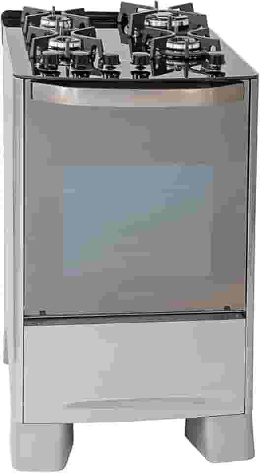 SUGGAR FOGÃO MASTER GRILL PRATA MESA DE VIDRO 4 BOCAS TRIPLA CHAMA GRILL 110V TREMPE FERRO FUNDIDO ACENDIMENTO SUPERAUTOMÁTICO FGVMTG411PRIX