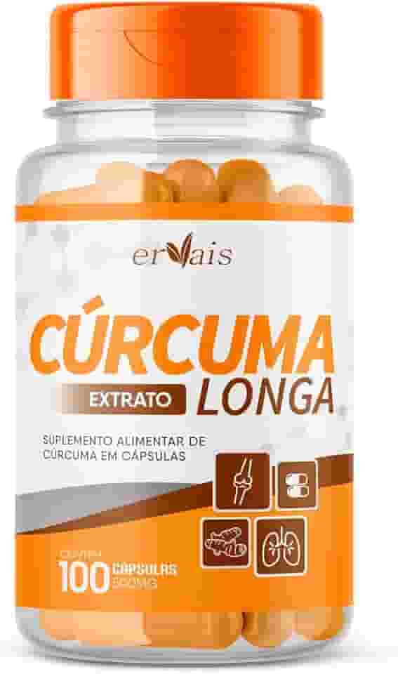 Curcuma Extrato Curcumina 100% Pura - 100 cápsulas 500mg (95% Curcuminoides) Premium