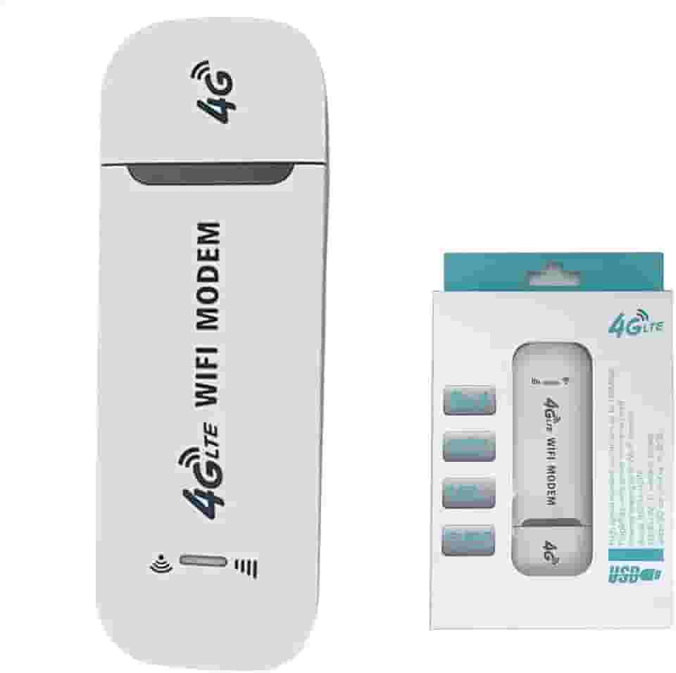 Athenix Roteador WiFi Portátil 4G LTE USB, Roteador de Rede Sem Fio, Ponto de Acesso Móvel USB de Bolso Com Slot para Cartão SIM, Adaptador de Rede USB, até 10 Dispositivos WiFi