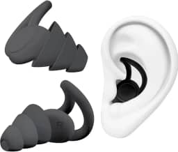 Protetor Auricular de Silicone com Cancelamento de Ruído para Dormir Ronco Trabalho, Estudar, Natação Esportes Supra Supply (Preto, Tamanho único)