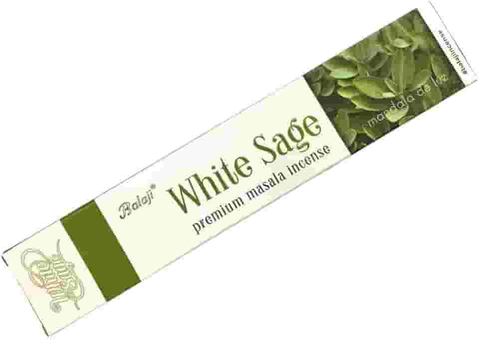 Incenso Sálvia Branca Balaji Massala - White Sage