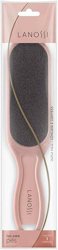 Lixa para Pé Dupla Face, Cor Rosa, Lanossi Beauty & Care.